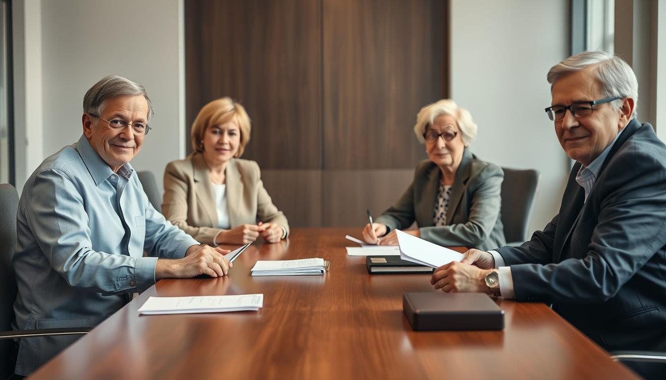 Family elder care planning discussion